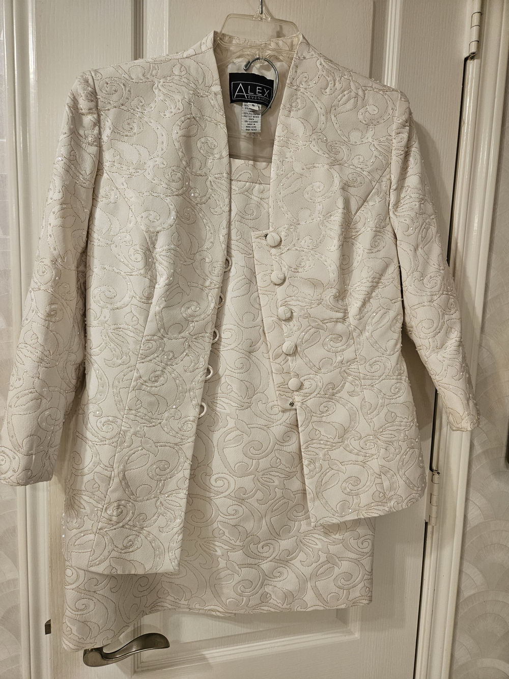 Alex Evenings Cream Embroidered Jacket